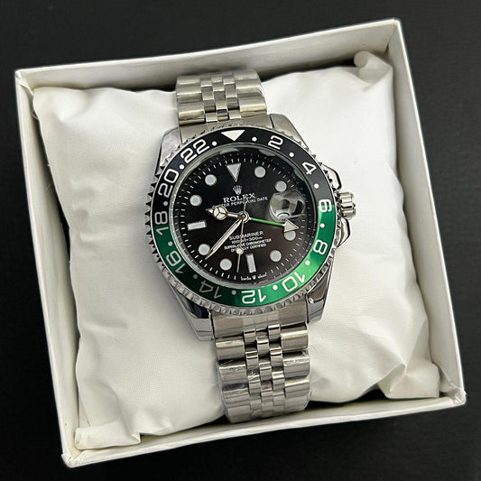 Rolex GMT Semi-Automatic Watch – Stainless Steel Chain
